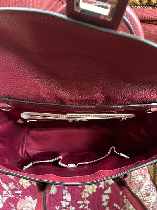 Henri Bendel Rivington Burgundy Leather Convertible Backpack / Purse - Picture 10 of 11